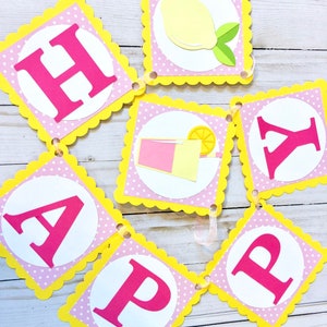 Pink Lemonade Birthday Banner: Handmade Party Decor
