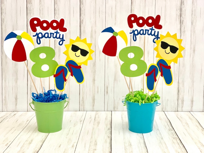 Splish Splash birthday Summer party Pool Party Centerpiece Pool party decorations Pool Party decor Birthday Photo Prop