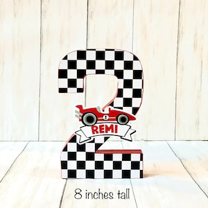 Race Car Birthday Party, Race Car Centerpiece, Race Car Party, First birthday Decor, Number Photo prop, Two Fast Birthday, Race birthday