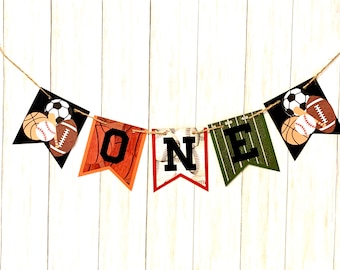 Sports Highchair Banner: First Birthday Photo Prop