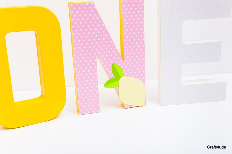 Pink Lemonade Party Pink Lemonade Birthday Block Numbers Etsy