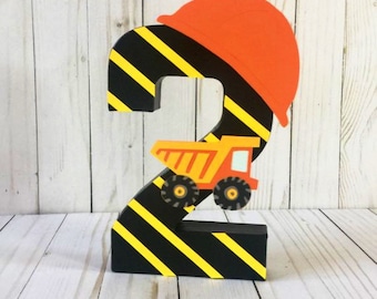 Construction Birthday Party, Dump Truck, Construction Party Theme, Construction Party, construction signs, First birthday decor, Age number