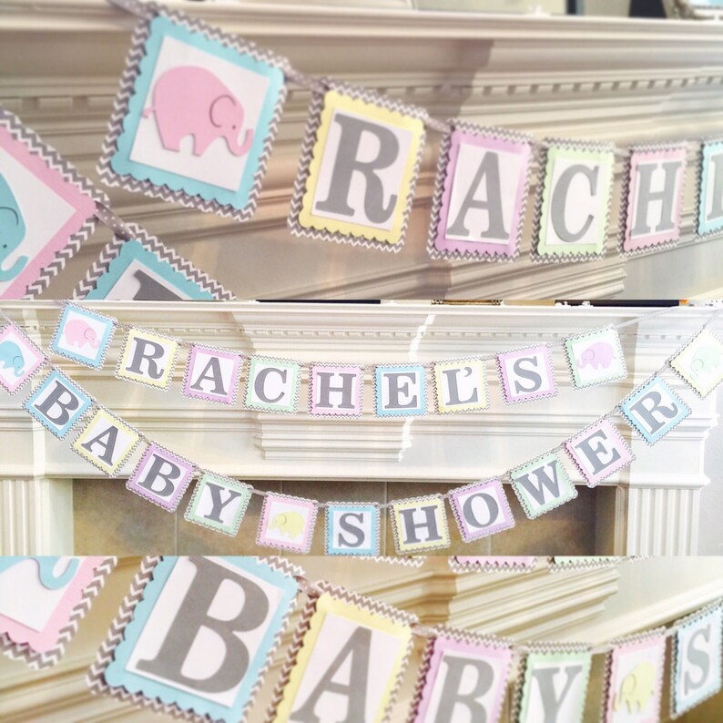 Twins baby shower Elephant baby shower Elephant theme baby Etsy