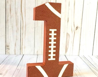 Football Birthday, Birthday Photo Prop, Football party, Block number, Sports party, Super Bowl Party, Age number