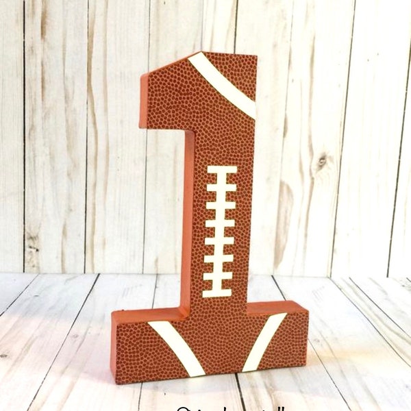 Football Birthday, Birthday Photo Prop, Football party, Block number, Sports party, Super Bowl Party, Age number