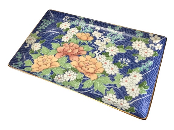 Vintage Floral Jewelry Dish or Catchall Trinket T… - image 2