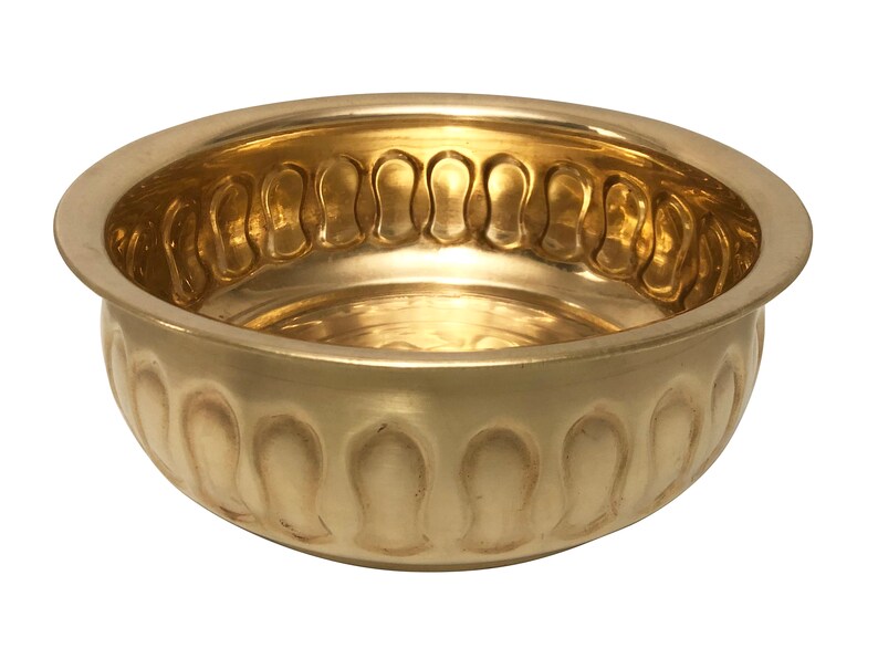 Vintage Embossed Brass Planter Gold Metal Indoor Planter Etsy