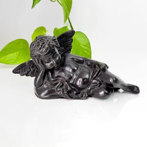 Vintage Bronze Cherub Angel Figurine