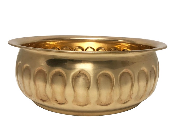 Vintage Embossed Brass Planter Gold Metal Indoor Planter Etsy