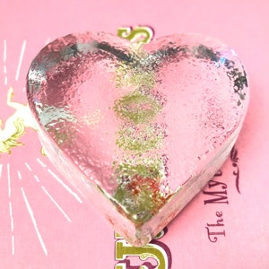 Vintage Crystal Glass Heart Paperweight by Dartington England