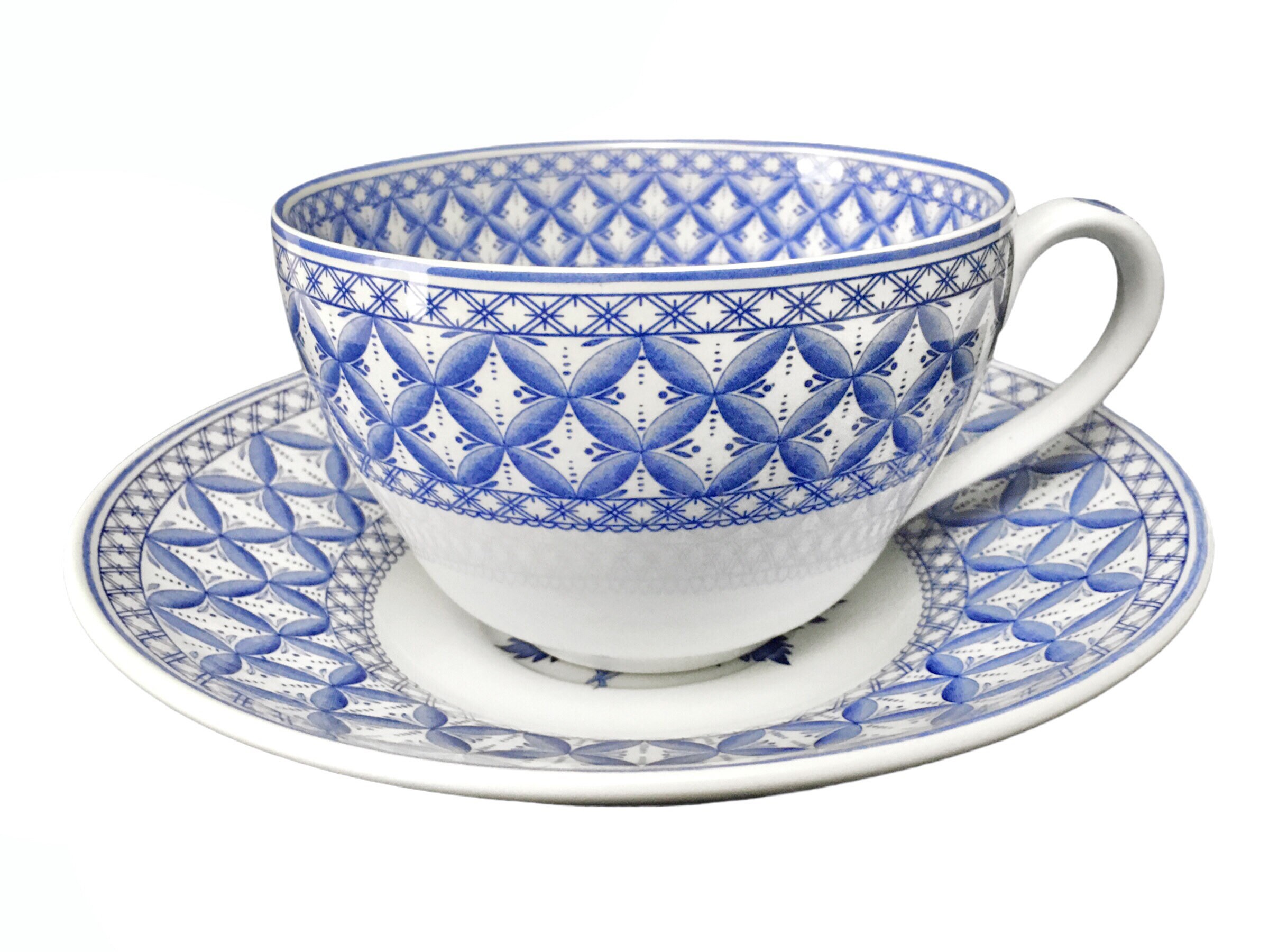 Spode Blue Room Geranium Pattern Jumbo Cup and Saucer Set | Etsy