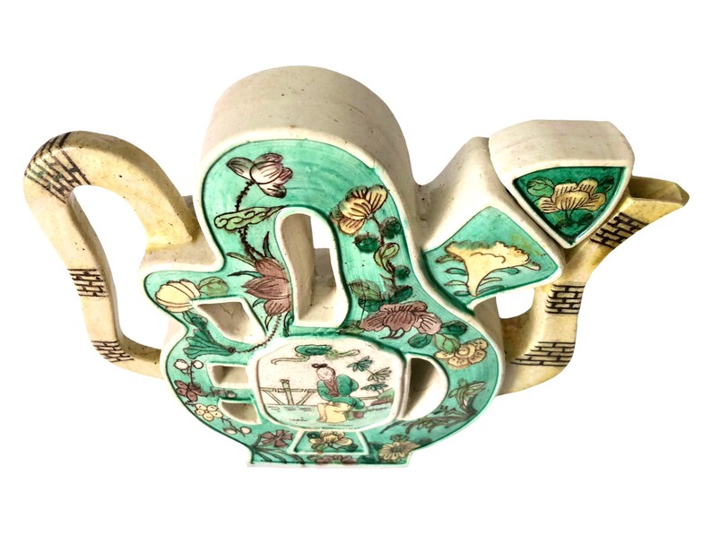 Antique Famille Verte Chinese Puzzle Teapot Asian Chinoiserie Etsy Il 794xN.4054112431 Q59s