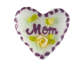 Unique Mother's Day Gift, Fused Glass Pocket Heart, or request it to be made into a Plant Stake, Magnet, or in a Frame