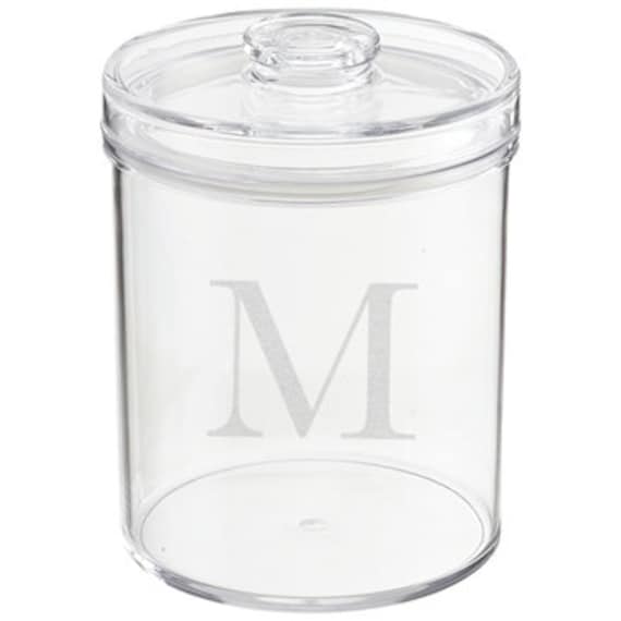 Personalized Engraved Lucite Cookie Jar With Air Tight Cover 