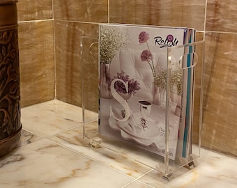 Engraved Lucite Magazine Holder