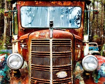 Photograph of the 1930s Mack Truck Semi Front Grill
