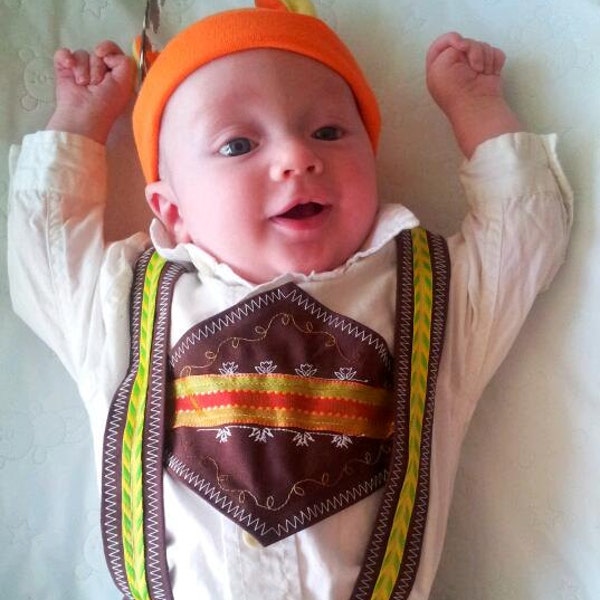 Baby Lederhosen, Oktoberfest outfit, Halloween costume, German clothing for baby, Holiday or Christmas outfit, Lederhosen with pants