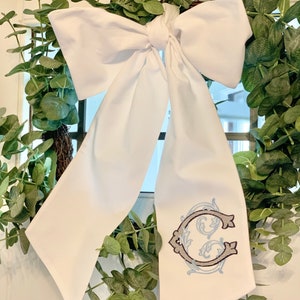 Vintage Vine Monogram Sash -  Door Hanger/Wedding Sash, Bridesmaid Gift, Housewarming, Mother's Day, Decoration, Holiday, Personalized