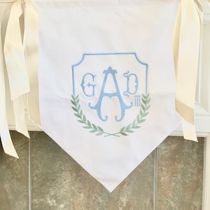Celebration Banner with Laurel and Frame- bridal, baby, wedding, shower, birthday, Baptism, Christening, nursery, hospital door