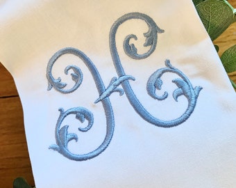 Single Letter Monogramed Sash