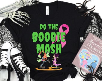 October Breast Cancer Prevention T-Shirt, Mammogram Shirt, Do the Boobie Mash TShirt, Breast Cancer Awareness Tee
