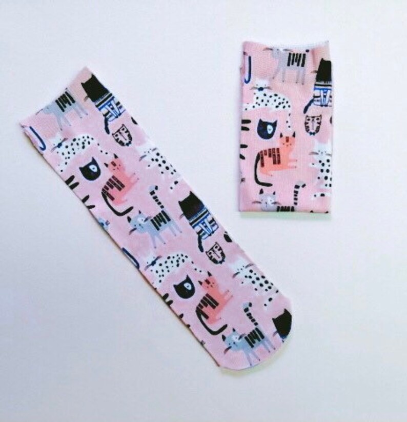 Cat socks. Kitten socks. Pussy cat socks. Crazy cat lady socks. Cat lover socks.