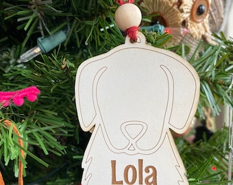 Christmas Dog Ornament Car Charm Fur Baby Puppy in memory of rainbow bridge pet