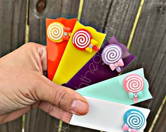 Lollipop Rainbow Heart Stanley Topper: Personalized Valentines Day Tumbler Accessory