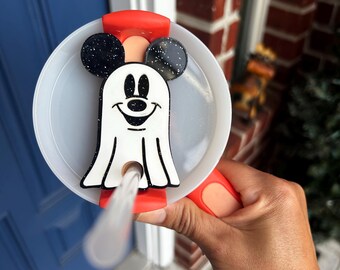 Halloween Tumbler Plate Mouse Spooky Ghost Tag 40 oz Spooky Topper
