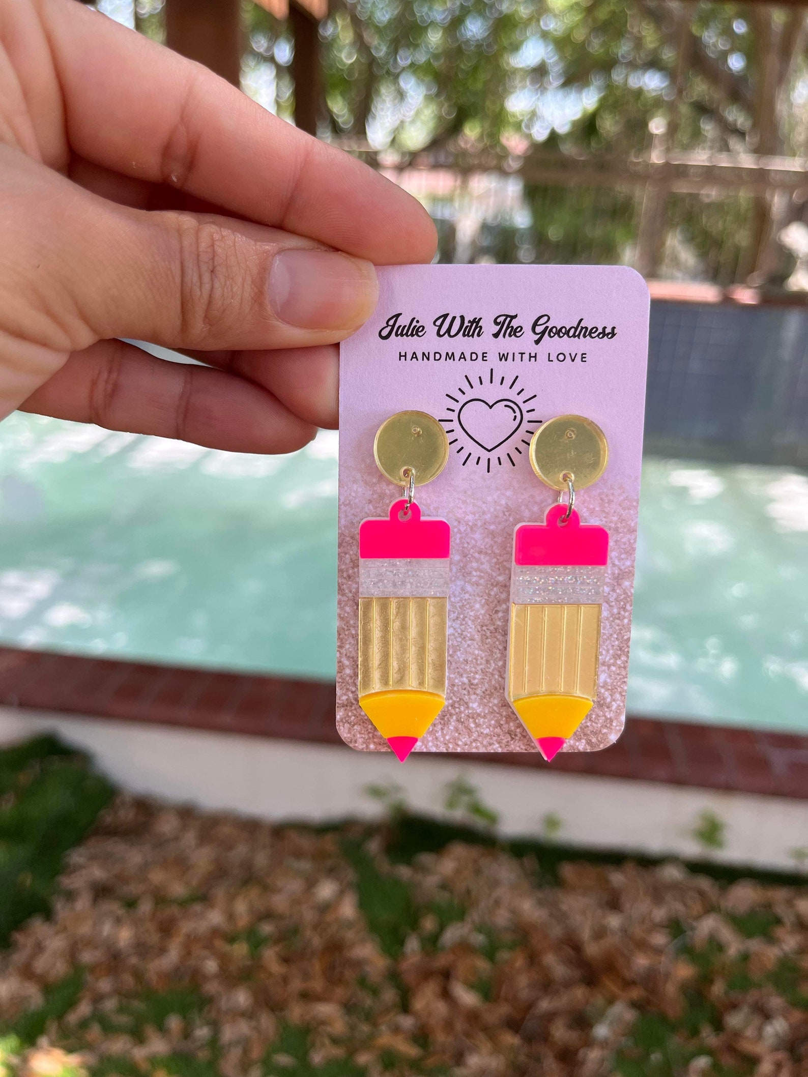 Teacher Appreciation Earrings Teach Educate Pencil Principal End of ...