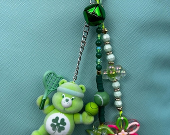 Handmade Care Bear Keychain: Lucky Bear Sports Accessory