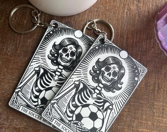 La Soccer Mom Latina Sugar Skull Skeleton Keychain Funny Accessories Day Of The Dead Mothers Day Gifts For Her Sports