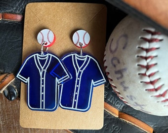 Baseball Jersey Earrings: Softball Mom Team Spirit Jewelry