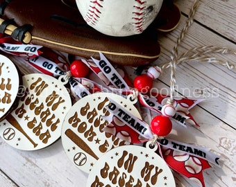 Sports Car Charm: Baseball Mom Rear View Mirror Decoration