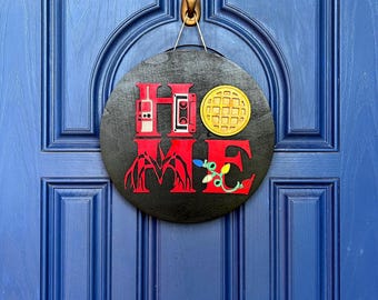 Stranger Things Door Hanger: Eleven Waffles Halloween Decor