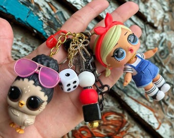 Cool Chick Doll & Pet Owl Bag Charm Set Handbag Accessories