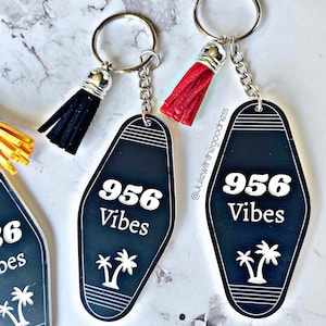 956 VIBES KEYCHAIN Hotel keychains Texas RGV rio grande valley