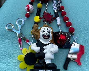 Terrifier Art the Clown Bag Charm: Spooky Halloween Keychain