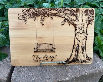 Personalized Bamboo Board - Custom Engraved Wedding & Housewarming Gift