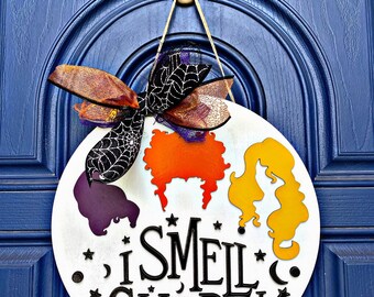 I Smell Children Hocus Pocus Halloween door hanger Sanderson sisters