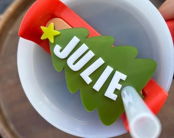 Christmas Tree Topper Reindeer Snowflake Personalized Stanley Gift Presents 40oz 30oz Holiday Tis The Season