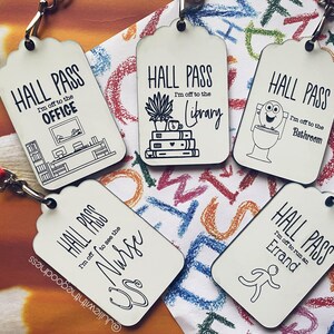 Hall Passes, Teacher Gifts, Back To School, Classroom Supplies, Personalized Hall Passes, Teacher Appreciation