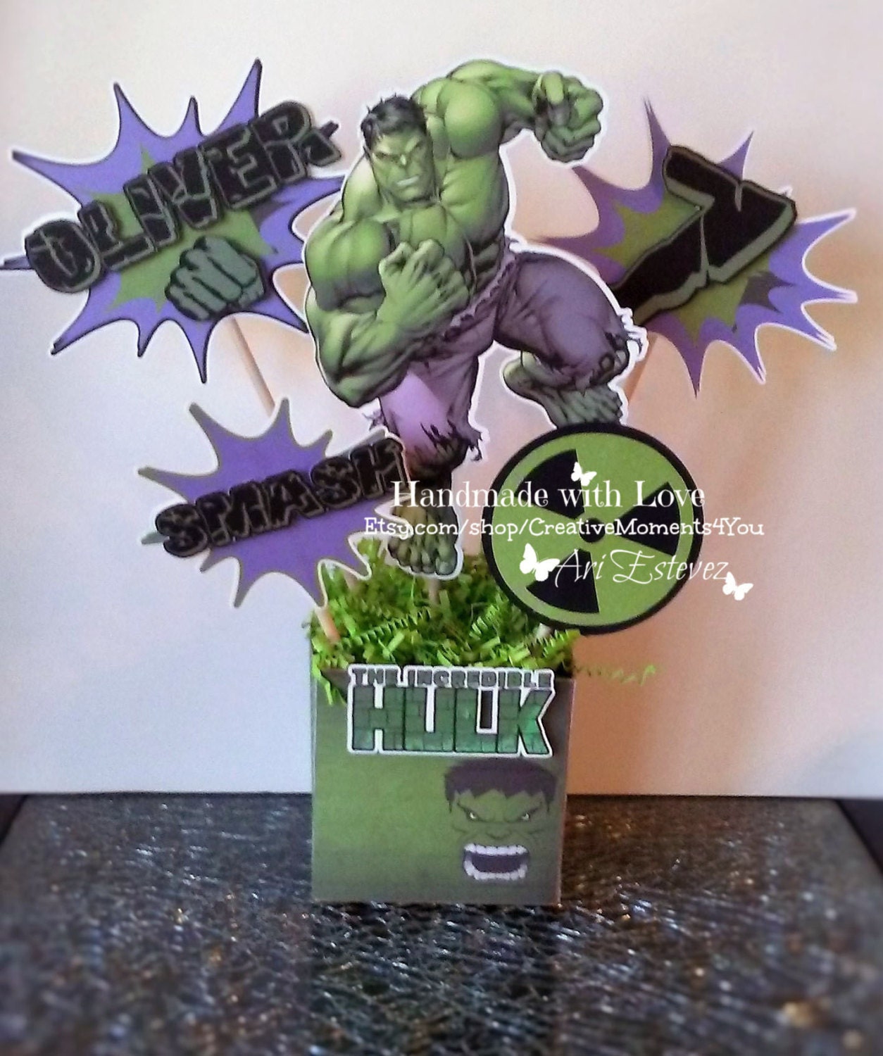 HULK centerpieces Superhero centerpiece superheroes Birthday Etsy