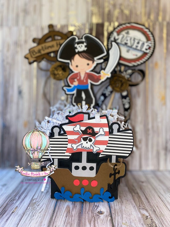 Pirate Ship Theme Table Centerpiece/ Pirate Party Centerpiece/ Pirate Birthday Party/ Argg Pirate Party/ Pirate Party Decoration Il_570xn