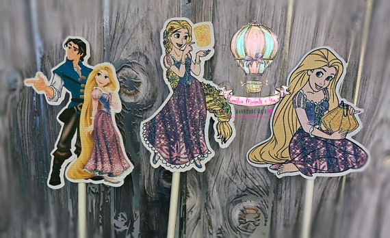 12 Toppers- Tangled /Rapunzel Birthday Cupcake Toppers Il_570xn