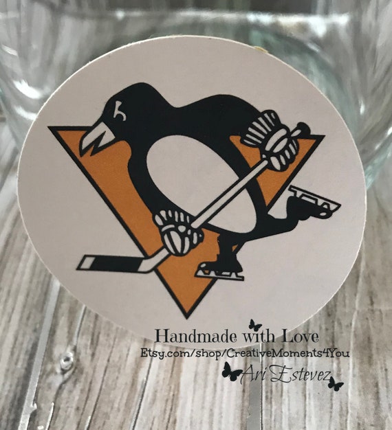 12 Penguins Pittsburgh Inspired Hockey Stickers HNL labels, envelope seals, Decorations Il_570xn