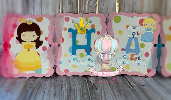 Princess Inspired Birthday Banner/ Princess banner/ Cutie Princess/ Disney Princess Party Il_570xn