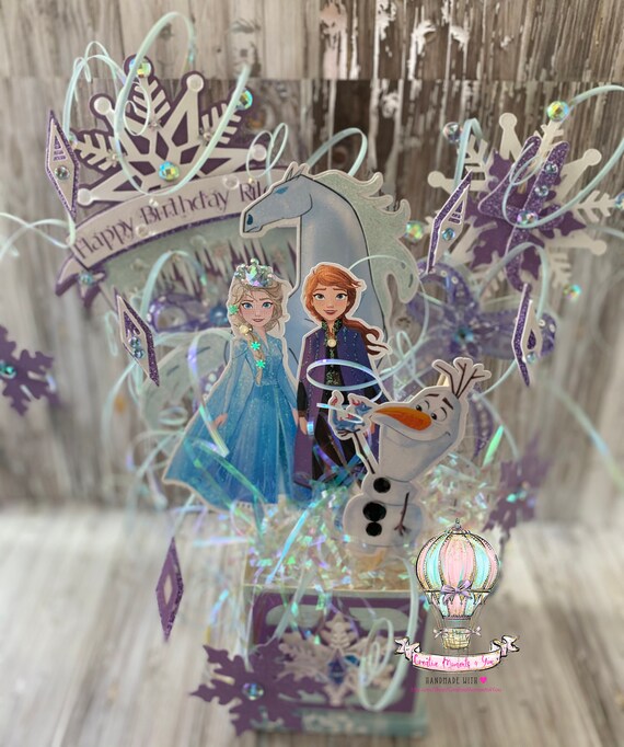 Frozen 2 Elsa and Anna Birthday Decoration/ Frozen 2 Theme Table Centerpiece Personalized Il_570xn