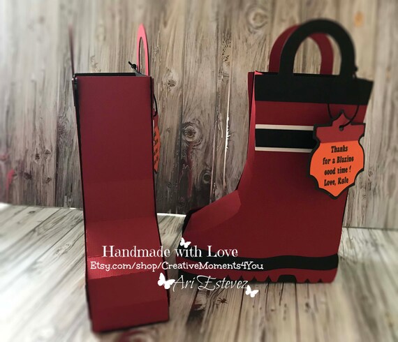 6- Fireman Boot Party Favor Treat Tote /Treat Bag Il_570xn