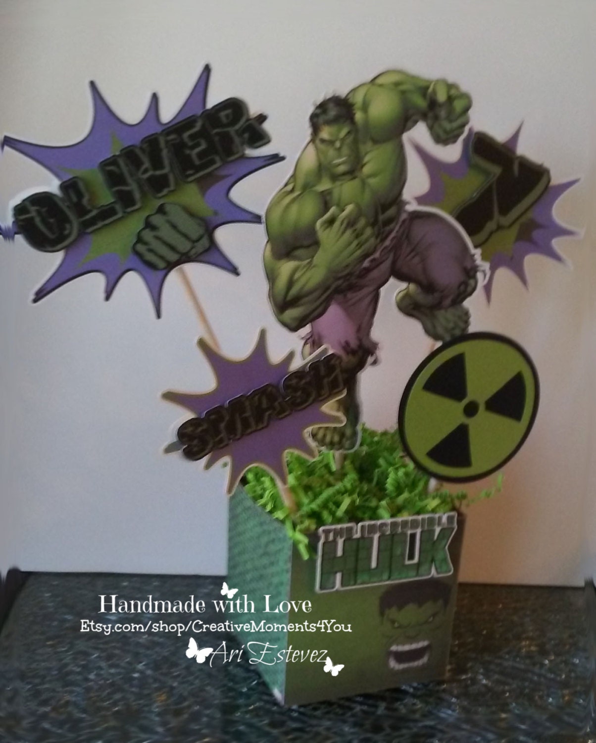 HULK centerpieces Superhero centerpiece superheroes Birthday Etsy